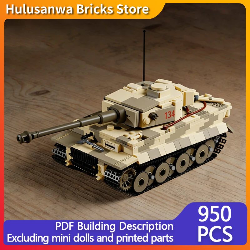 Heavy Equipment Battery - Model ciężkiego czołgu wojskowego MOC, klocki