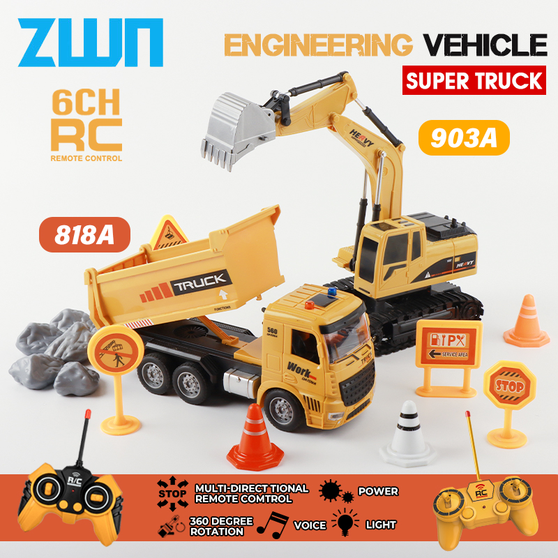 Heavy Equipment Games - Zdalnie Sterowany Koparka i Wywrotka ZWN,