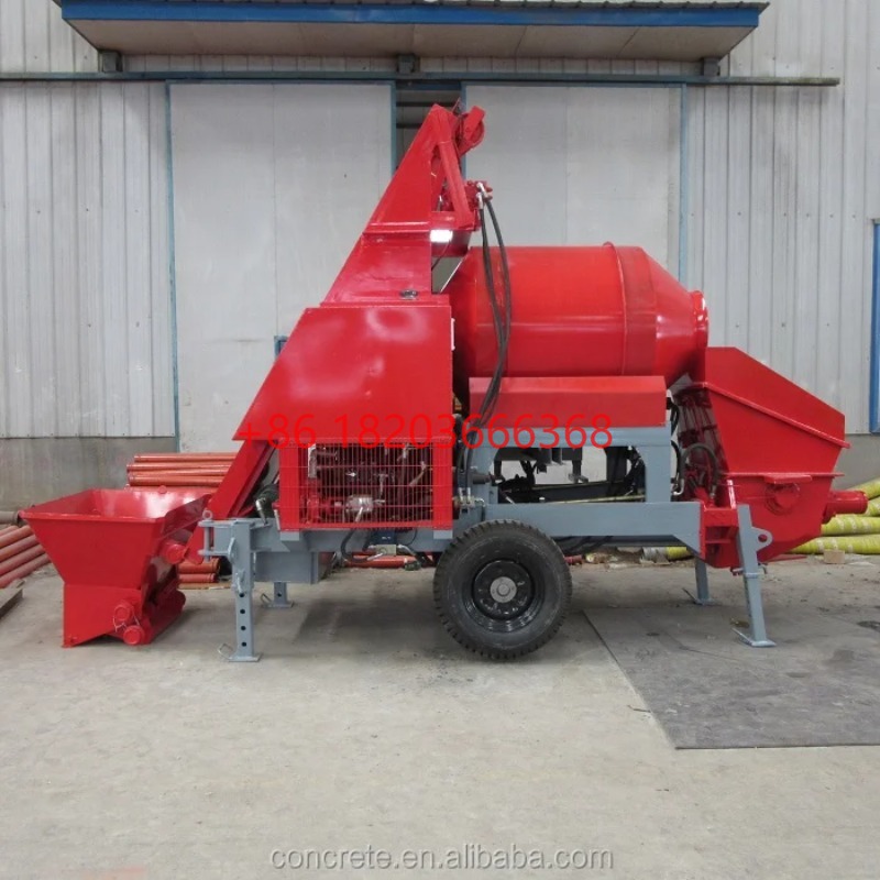 Concrete Mixer Machine - Dostosowywana mobilna betonarka z pompą, maszyna