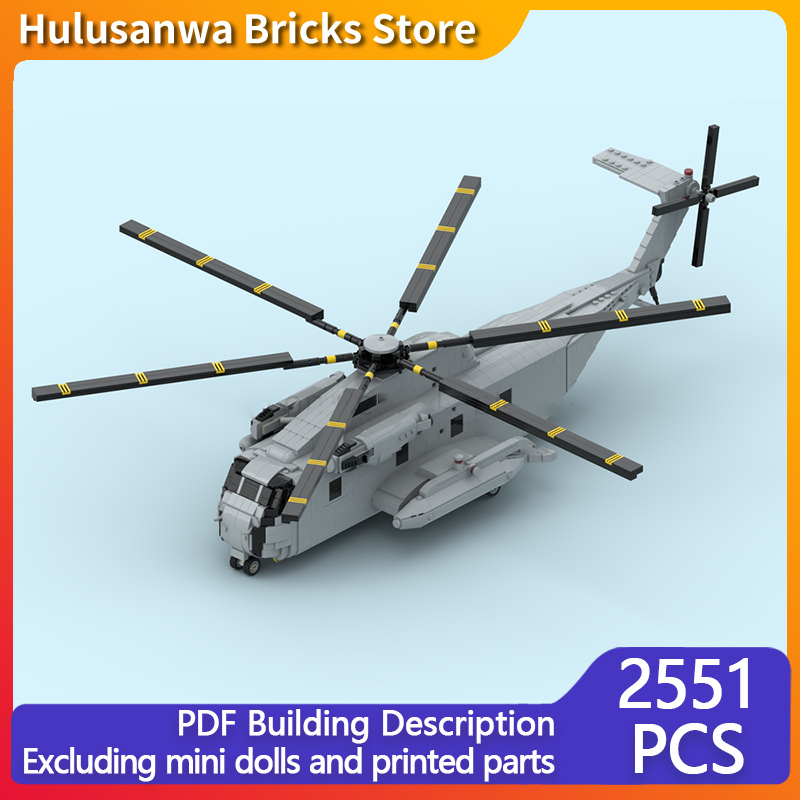 Heavy Equipment Battery - Model helikoptera ciężkiego CH-53D, klocki konstrukcyjne