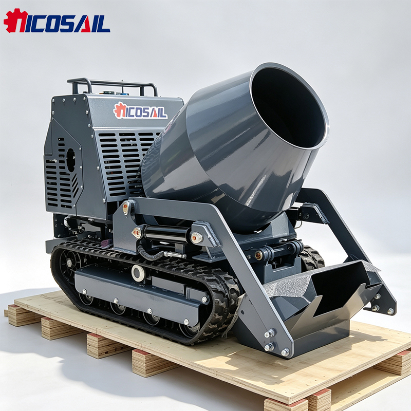 Concrete Mixer Machine - Miniaturowy mieszalnik betonowy na gąsienicach z