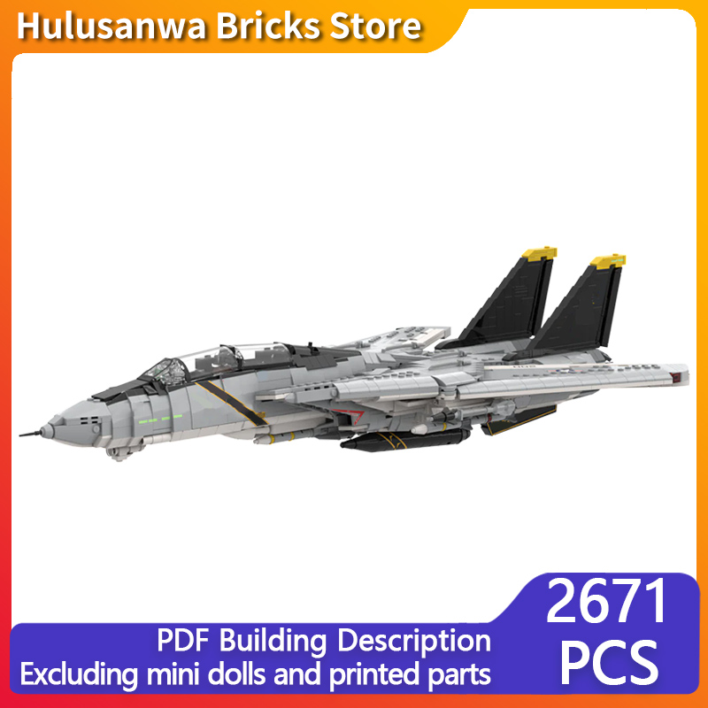 Heavy Equipment Battery - Model myśliwca ciężkiego F-14A, klocki konstrukcyjne
