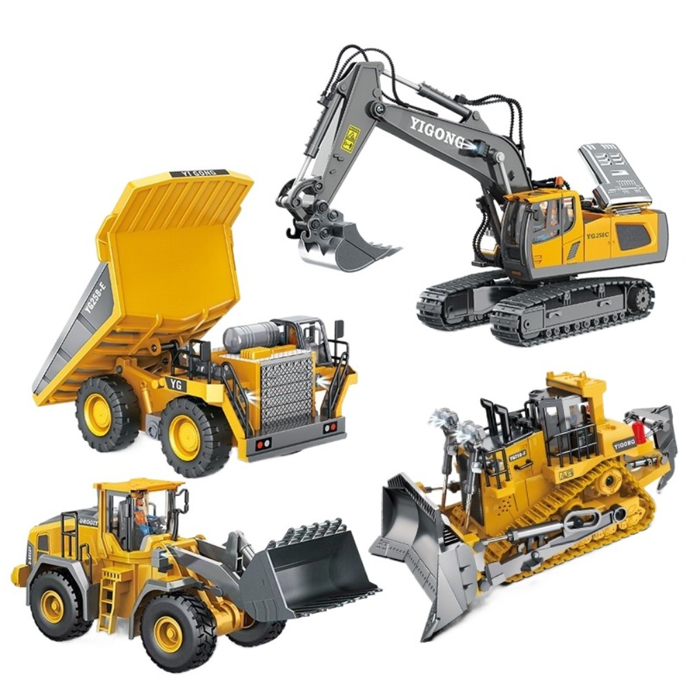 Heavy Equipment Games - Zdalnie Sterowana Koparka Wywrotka 2.4G, Metalowo-Plastikowa,