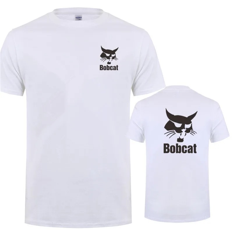 Bobcat T Shirt Letni męski kró – Heavy Equipment Logo recenzja i cena