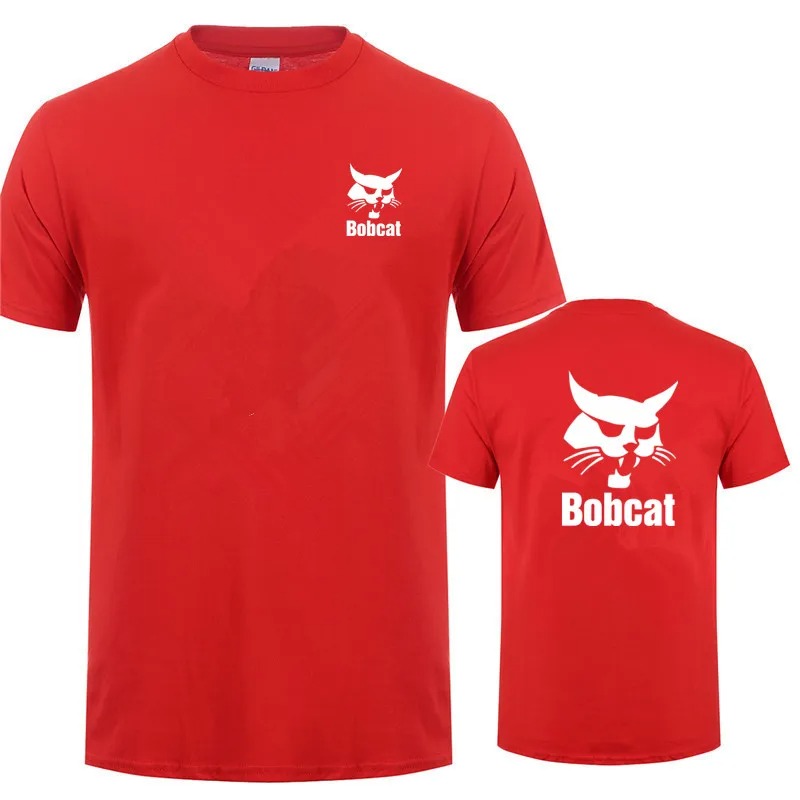 Bobcat T Shirt Letni męski kró – Heavy Equipment Logo recenzja i cena