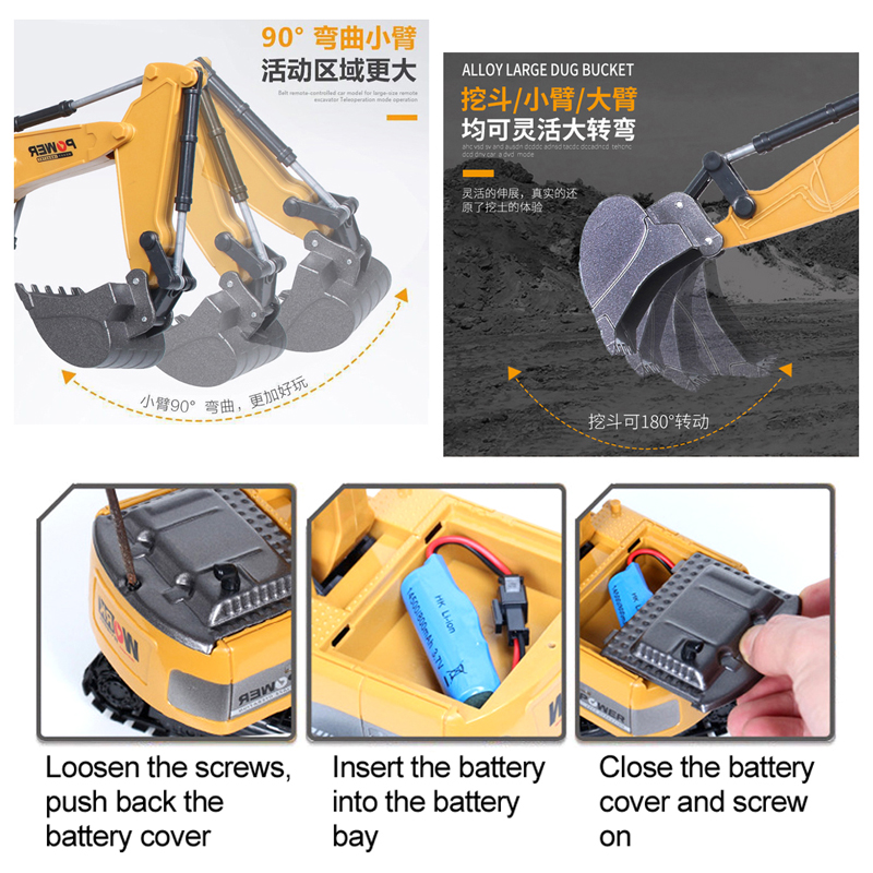 Koparka RC 2.4Ghz 6 kanałów 1: – Heavy Equipment Games recenzja i cena